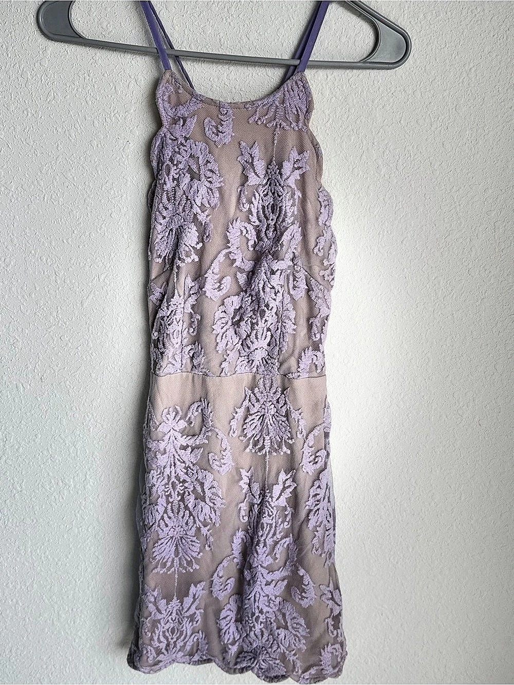 Floral Lace Maxi Dress in Purple & Pink Like New